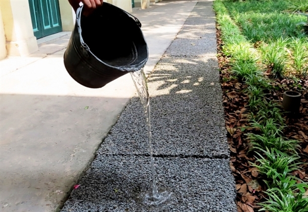 BÊ TÔNG HỐC RỖNG GÓP PHẦN GIẢI QUYẾT TÌNH TRẠNG NGẬP ÚNG