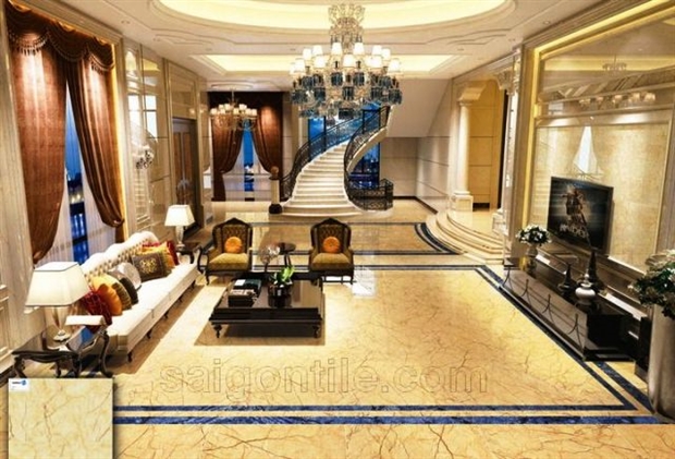 GẠCH PORCELAIN MẠ VÀNG VITTO: KIỆT TÁC CHO KHÔNG GIAN SANG TRỌNG