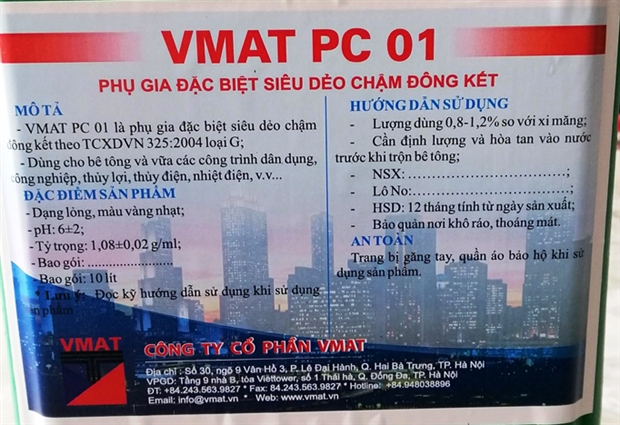 CÔNG DỤNG VÀ TÍNH CHẤT KỸ THUẬT CỦA PHỤ GIA BÊ TÔNG