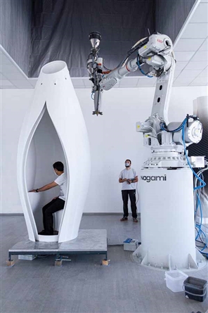 Nhà vệ sinh di động từ rác thải nhựa sử dụng công nghệ in 3D để xây dựng
